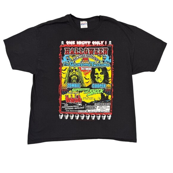 Halloween Hootenanny T Shirt 2010 Tour 2XL Concert Tee Rob Zombie Alice Cooper - Picture 1 of 8